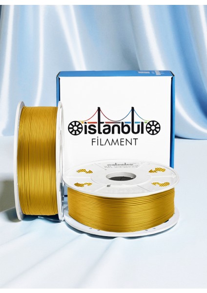 Istanbul Filament 3D Baskı Pla Filament Gold - Altın 1 kg Ø 1,75MM ± 0,05 mm Bambu Lab Uyumlu