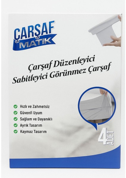 Çarşaf Sabitleyici 4 Adet Çarşaf Tutucu Aparat – Kaymaz Yatak Köşe Sabitleyici – Çarşaf Düzeltici indirimleri