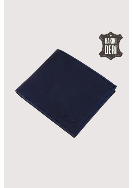 Hakiki Deri Erkek Cüzdan Lacivert SMR2004