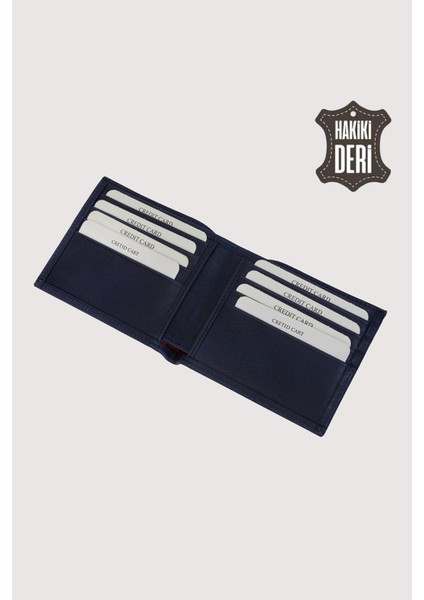 Hakiki Deri Erkek Cüzdan Lacivert SMR2004 fırsatları