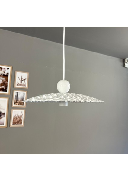 Zetra Beyaz Metal Avize Tekli Beyaz Boncuk Başlık Mutfak Modern Dekoratif Sarkıt Aydınlatma fiyatları