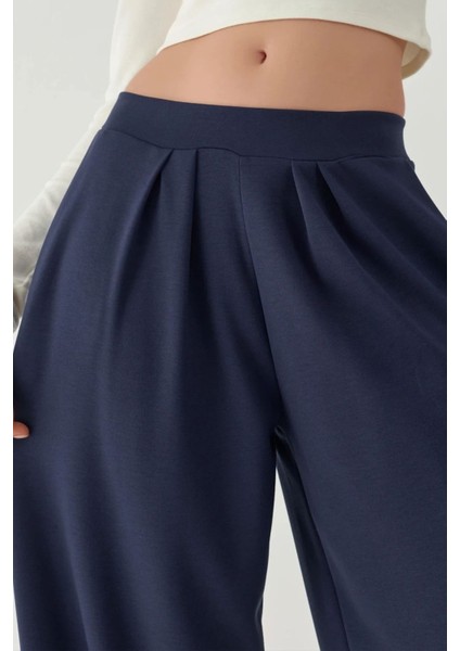 Kadın Cepli Modal Touch Şalvar Pantolon Lacivert fırsatları