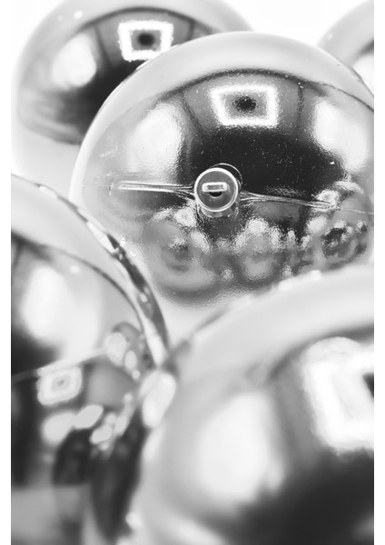 10CM 6lı Gümüş Top