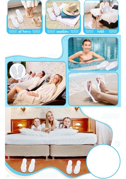 Tek Kullanımlık Spa Otel Pedikür Terliği 50 Çift 2 mm Kalınlık 722331 modelleri