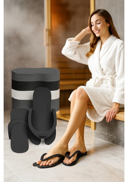 Tek Kullanımlık Spa Otel Pedikür Terliği 50 Çift 2 mm Kalınlık 722331