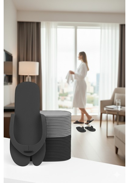 Tek Kullanımlık Spa Otel Pedikür Terliği 50 Çift 2 mm Kalınlık 722331