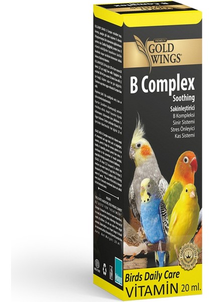 Kuş Vitamin Seti (5) 20C Muhabbet Kuşu Kanarya Papağan A-B-D3-E-C-K Vitaminleri Mix