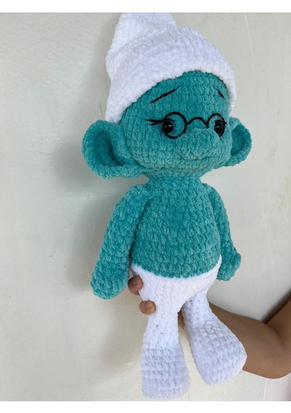 Amigurumi Büyük Boy Çalışkan Şirin Organik Örgü Oyuncak