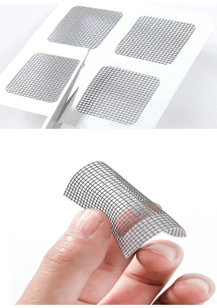 10 Adet Yapışkanlı Kesilerek Kullanılabilir Yırtık Kapı-Pencere Sinekliği Onarım Tamir Bandı indirimleri