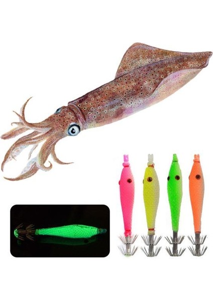 Profısher Kalamar Sahtesi 9cm 7gr Simli Fosforlu Yumuşak Silikon Pembe