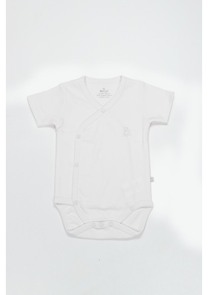Organik Natural Basic Style Kruvaze Yarım Kol Body BS17101 Beyaz