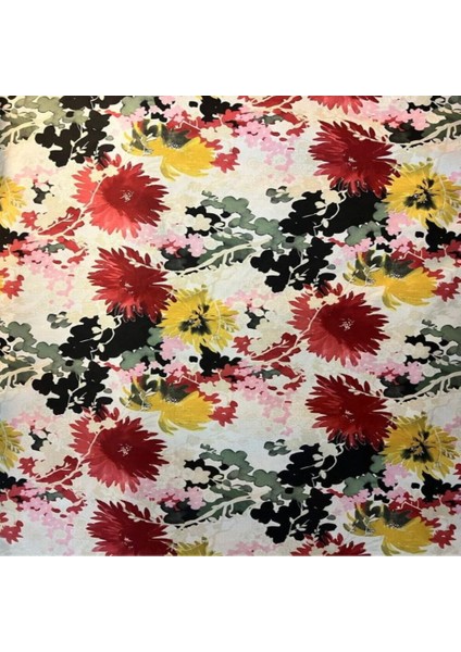 Döşemelik Koltuk Kumaşı-Yıkanabilir Kumaş-Çiçekli Dokuma Kumaş