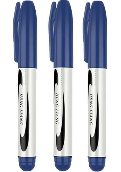 3 Adet Mavi Koli Kalemi - Çuval- Tahta Kalemi