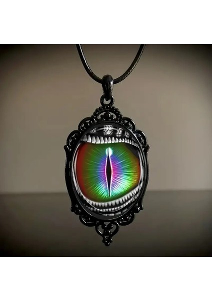 Siyah Çerçeve, Rüya Gibi Şeytan Gözü Tasarımlı Siyah Kolye (Yurt Dışından) modelleri