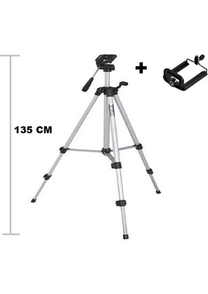 Tripod : Telefon ve Kamera Tutucu Ayak + Telefon Tutucu - 105CM fiyatları