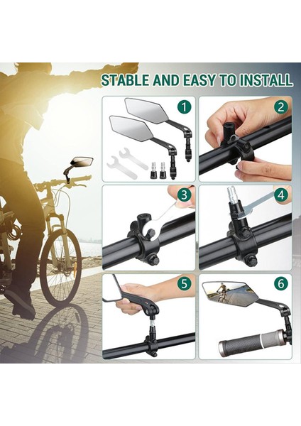 Bisiklet Dikiz Aynası, Ayarlanabilir Döner Gidon Aynası (Yurt Dışından) fiyatları