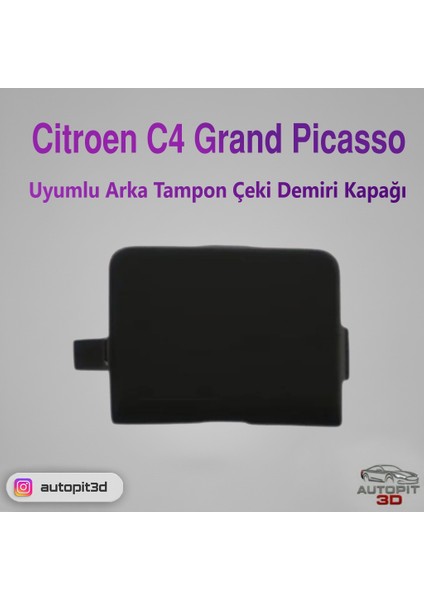 Citroen C4 Grand Picasso Uyumlu Arka Tampon Çeki Demiri Kapağı