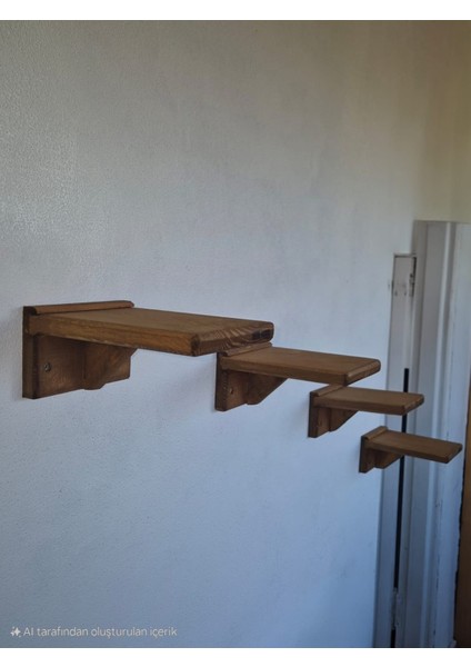 Ahşap Kedi Basamağı Duvar Yürüyüş Yolu Oyunu Parkuru (5 Basamaklı ve Yataklı) fırsatları