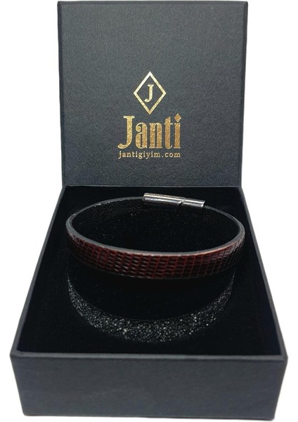 JTAW25BLK1630 Hakiki Dana Derisi Mıknatıs Kapama Bordo Garantili Hediye Kutulu Janti Bileklik fiyatları