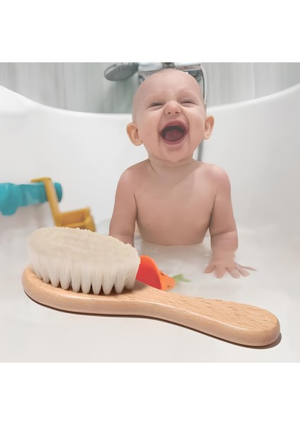 Keçi Kılı Organik Bebek Banyo Tarağı