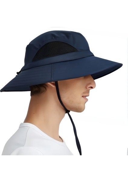 Geniş Kenarlı Fileli Katlanabilir Plaj Şapkası (Yurt Dışından)