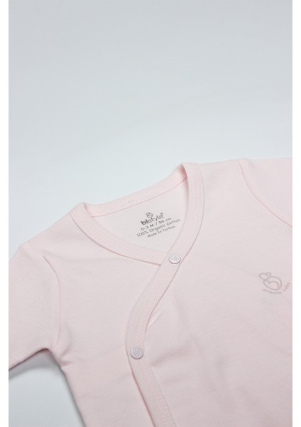 Organik Natural Basic Style Kruvaze Yarım Kol Body BS17101 Pembe fiyatları