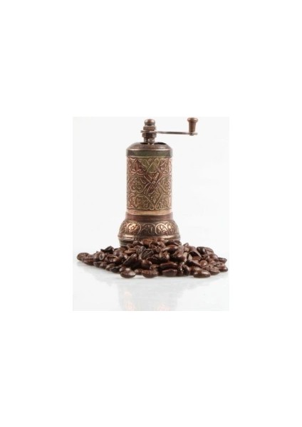 Osmanlı Motifli Kahve ve Baharat Değirmeni Bakır