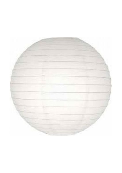 Dekoratif Çin Feneri – Kağıt Lamba - Beyaz - Dev Boy