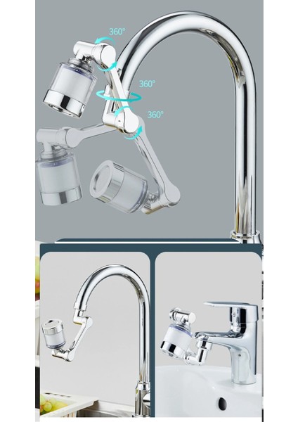 Filtreli Kireç Hapsedici Robotik Kol Musluk Başlığı - Mutfak Banyo Musluk Uzatma Aparatı Ucu fiyatları