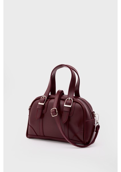 Peggy Oval Çapraz Çanta Bordo fiyatları