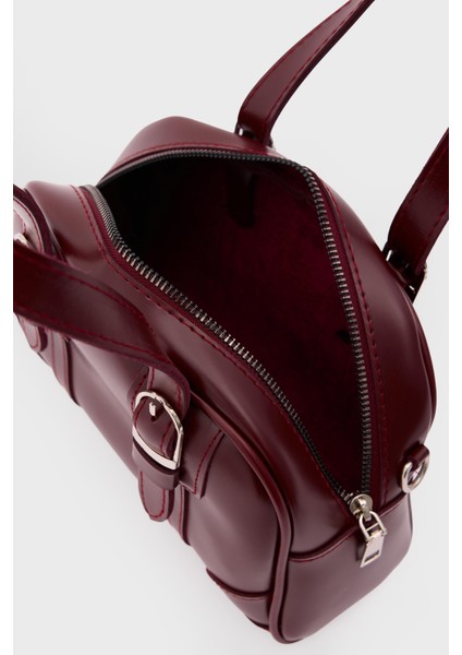 Peggy Oval Çapraz Çanta Bordo modelleri