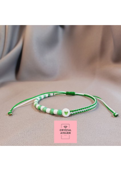 Bursaspor Kalpli Boncuk Makrome Taraftar Bileklik – Unisex Yeşil Beyaz El Yapımı Ayarlanabilir Taraftar Takı - Bursaspor Bileklik - Makrome Bileklik - Yeşil Beyaz Taraftar Bileklik