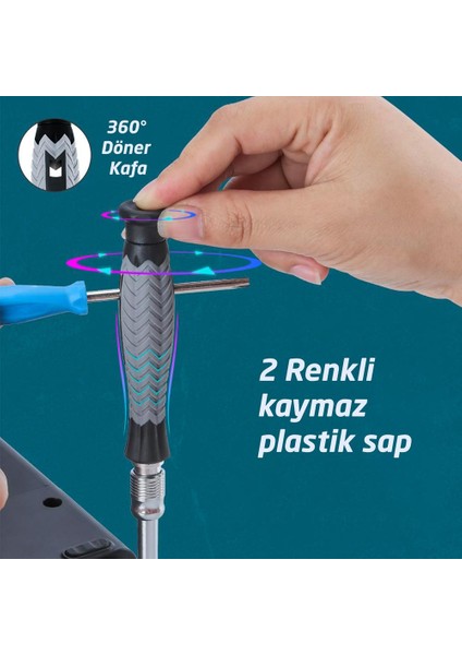 0307 Bits Uçlu Hassas Tornavida Seti 126 Parça