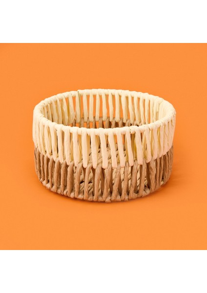 Living Palm Breeze Dekoratif Sepet - Bej / Beyaz - 20X10 cm fiyatları