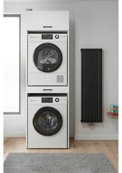 Üst Dolaplı Çok Amaçlı Çamaşır Makinesi Dolabı