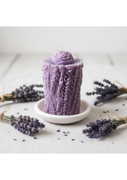 Lavanta Kokulu Doğal Soya Tasarım Mum fiyatları