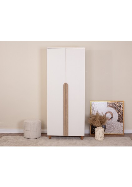 İtra 2 Kapaklı Gardırop – Krem Gövde, Krem Mdflam Kapak modelleri