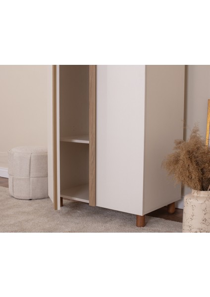 İtra 2 Kapaklı Gardırop – Krem Gövde, Krem Mdflam Kapak fırsatları