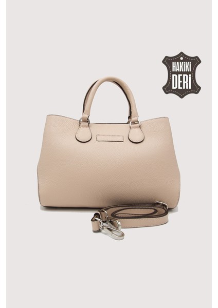 Hakiki Deri Pudra Kadın Kol Çantası Uzun Askılı SMR7666 fırsatları