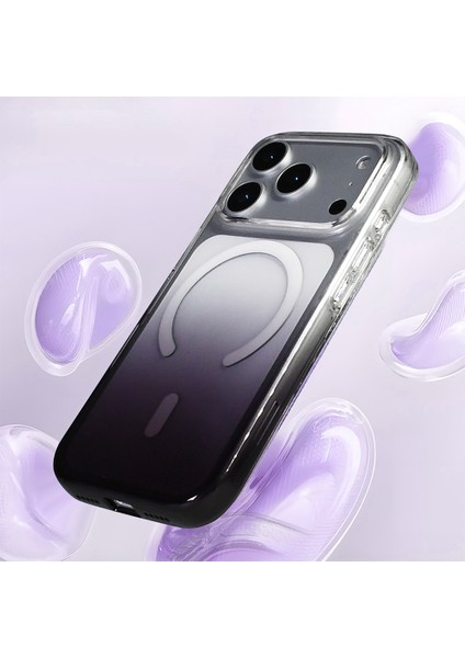 iPhone 17 Pro Kılıf M-Safe Şarj Özellikli Mkst Septik Silikon Kapak - Turuncu