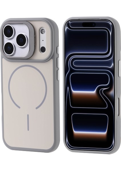 iPhone 17 Pro Kılıf M-Safe Şarj Özellikli Kamera Standlı Mkst Notron Kapak - Siyah fiyatları