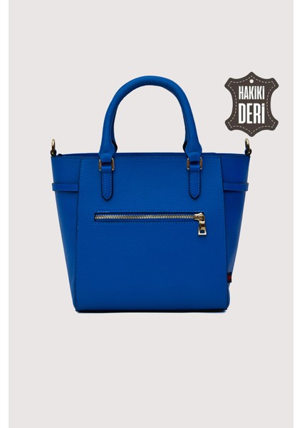 Hakiki Deri Kadın El Çantası Mavi SMR7922 modelleri