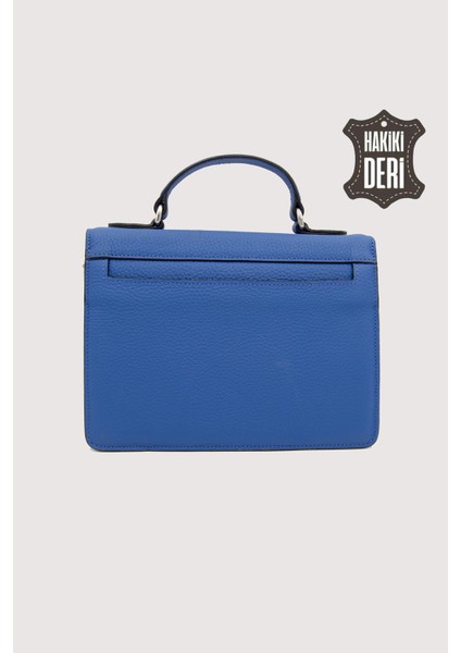 Hakiki Deri Kadın El Çantası Mavi SMR9022 modelleri