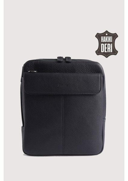 Hakiki Deri Erkek El Çantası Lacivert SMR9280