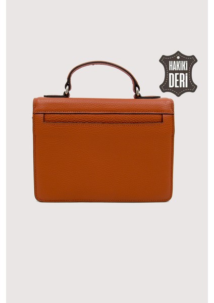 Hakiki Deri Kadın El Çantası Turuncu SMR9022 modelleri