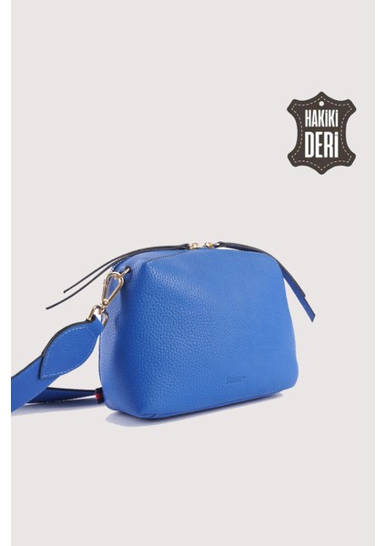 Hakiki Deri Kadın El Çantası Mavi SMR9220 indirimleri