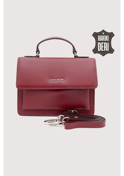 Hakiki Deri Kadın El Çantası Kırmızı SMR9022 fırsatları