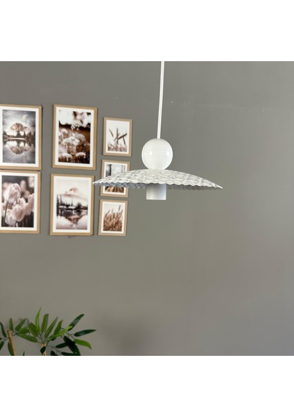 Avola Beyaz Metal Avize Tekli Beyaz Boncuk Başlık Mutfak Modern Dekoratif Sarkıt Aydınlatma fırsatları