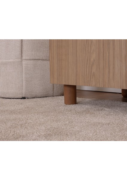 İtra 2 Kapaklı Gardırop – Krem Gövde, Meşe MDFLAM Kapak