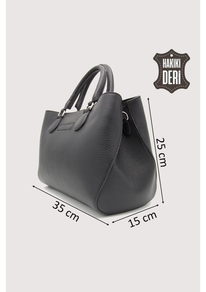 Hakiki Deri Siyah Kadın Kol Çantası Uzun Askılı SMR7666 modelleri